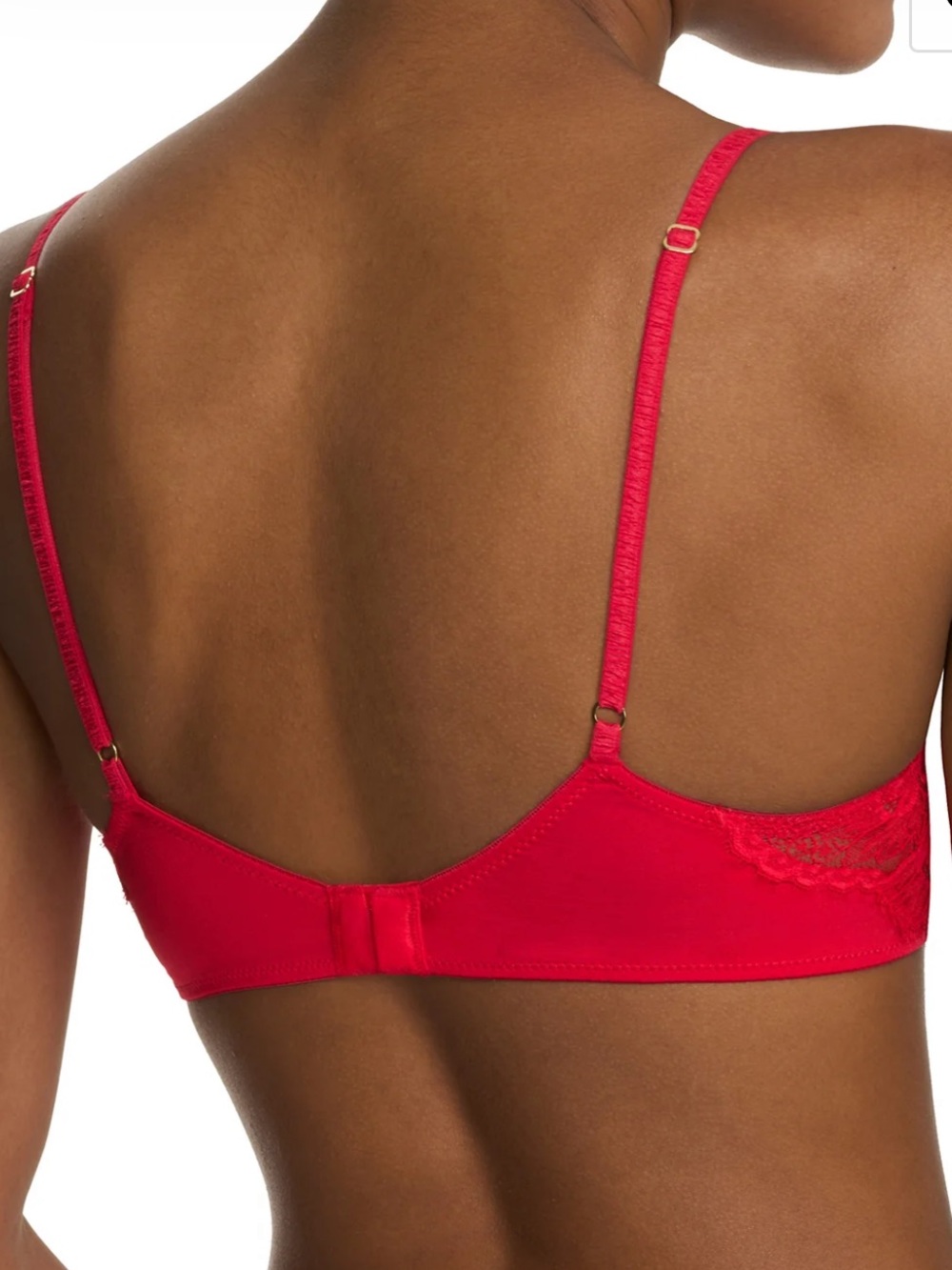 Natori Fleur Lightly Lined Underwire Bra in Bonfire Red SZ 30DD NWT - Picture 2 of 5